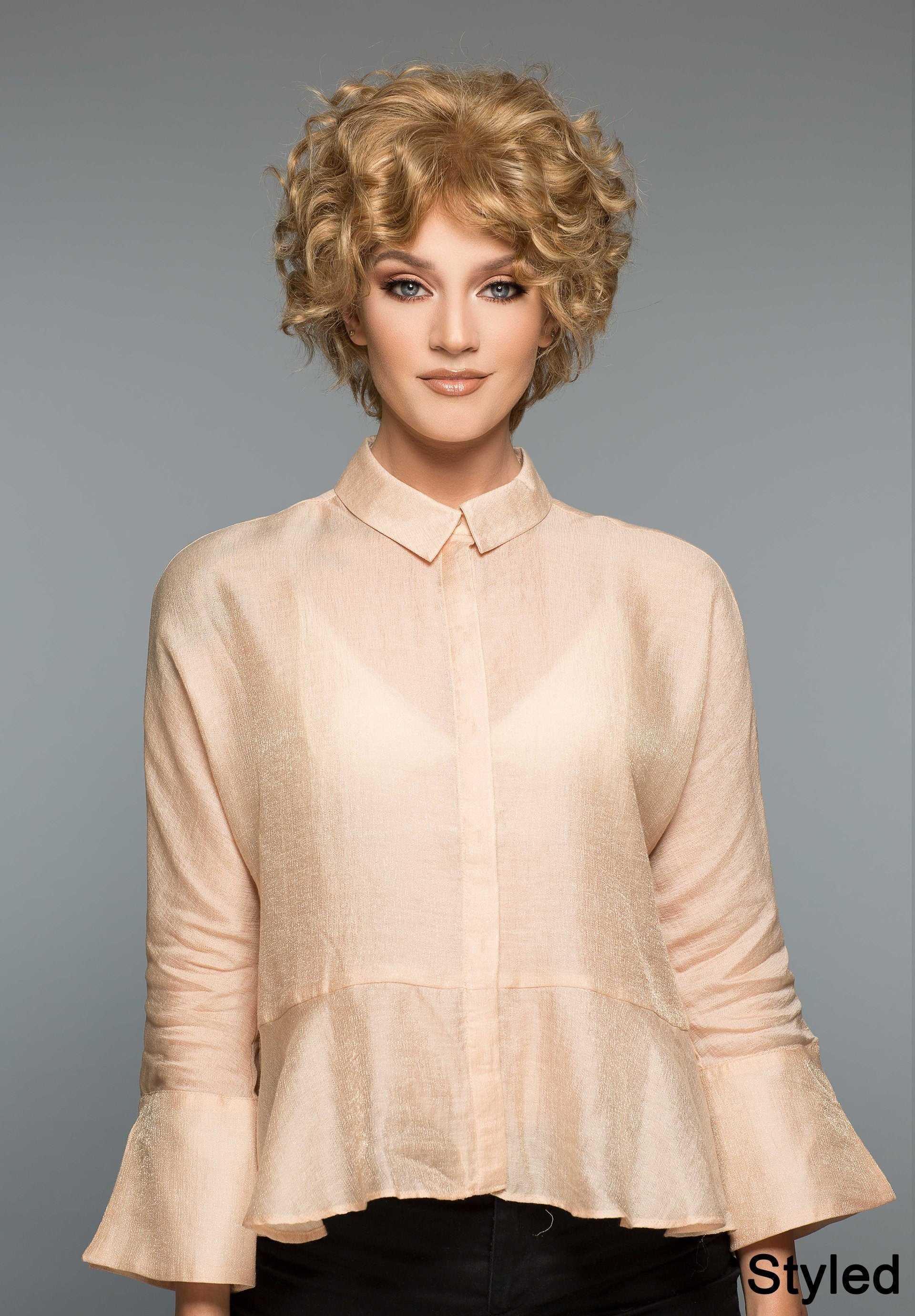 114 Sunny II H/T Mono Top, Hand-Tied Short Human Hair Wig by WIGPRO