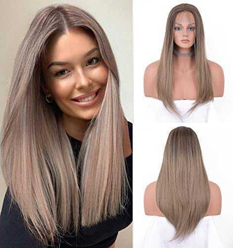 12 inch Light Brown Loose Curly Lace Front Wig with Middle Part - Image 131