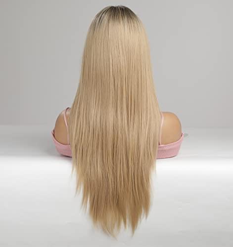 12 inch Light Brown Loose Curly Lace Front Wig with Middle Part - Image 28