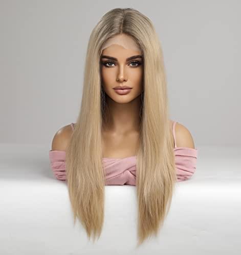 12 inch Light Brown Loose Curly Lace Front Wig with Middle Part - Image 33