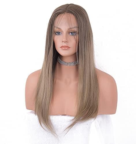 12 inch Light Brown Loose Curly Lace Front Wig with Middle Part - Image 39
