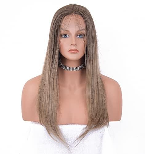 12 inch Light Brown Loose Curly Lace Front Wig with Middle Part - Image 40