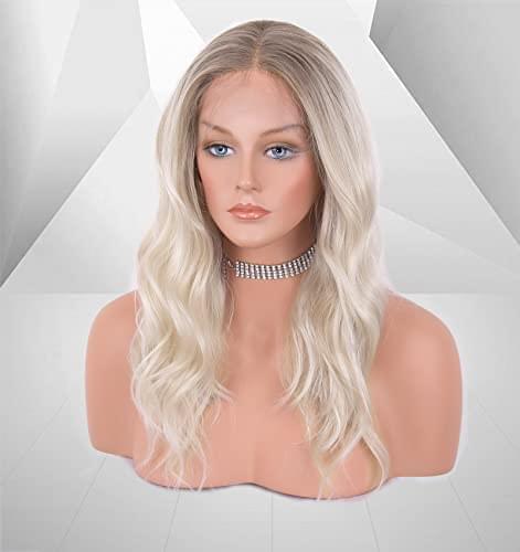 12 inch Light Brown Loose Curly Lace Front Wig with Middle Part - Image 48