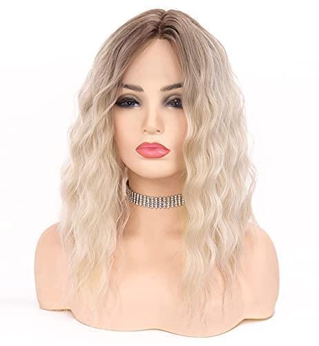 12 inch Light Brown Loose Curly Lace Front Wig with Middle Part - Image 75