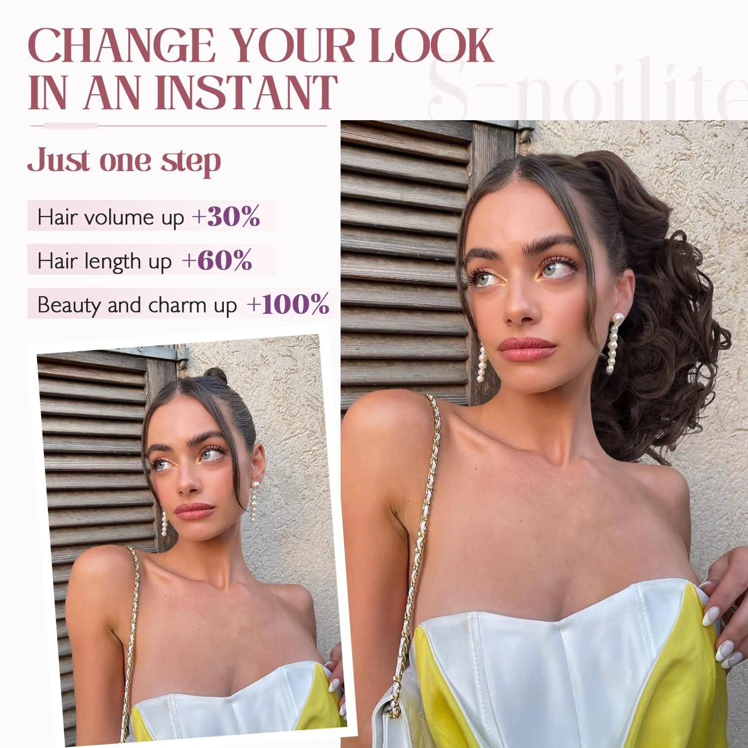 12” Short Curly Claw Ponytail Extension Clip In On Hairpiece - Image 13