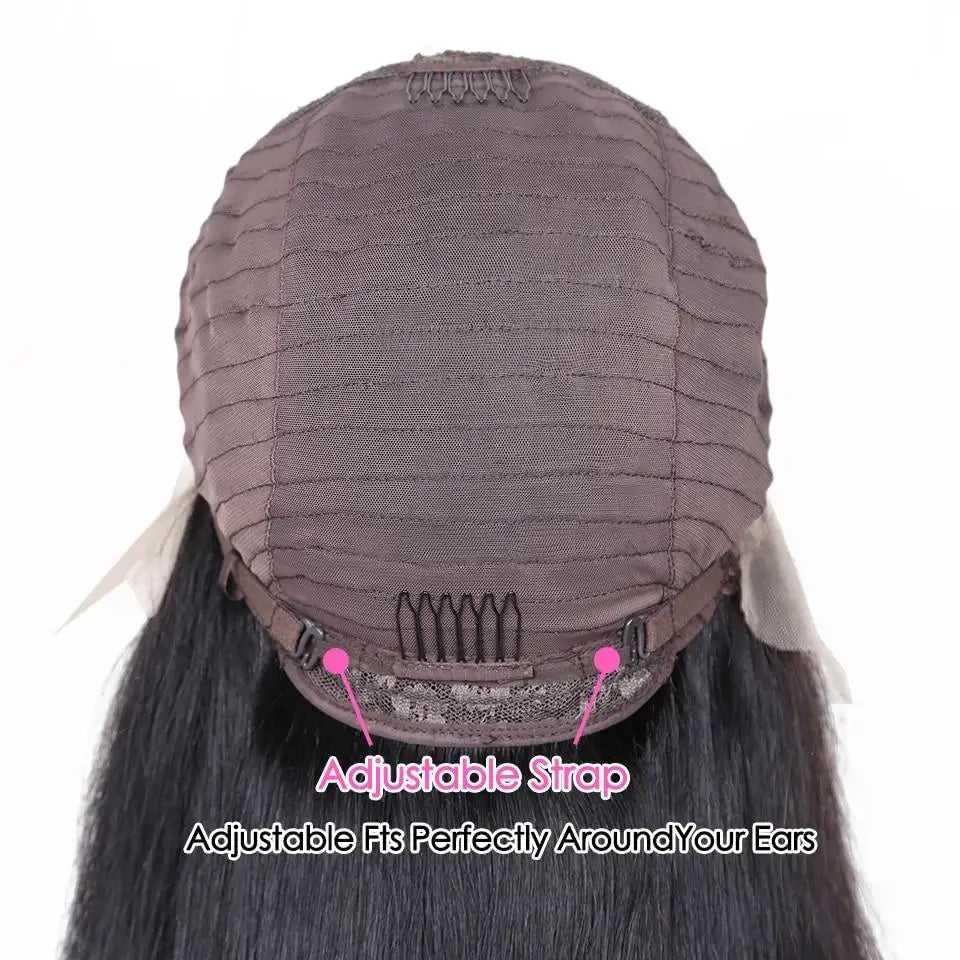 13x6 Remy Human Hair Straight Brazilian Bob Wig - Image 5