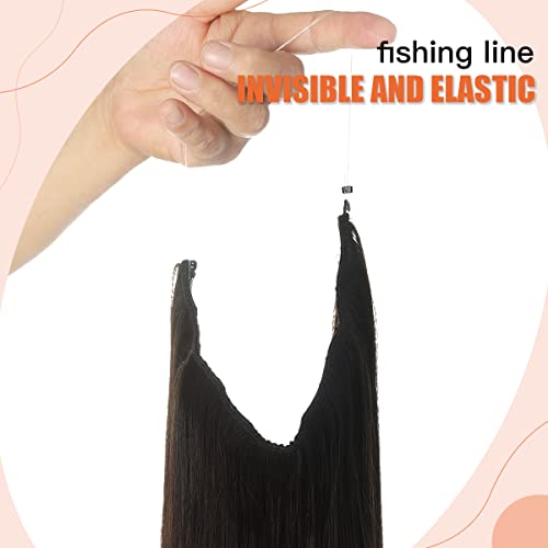 22 Inch Ombre Human Hair Wire Halo Hair Extension - Image 19