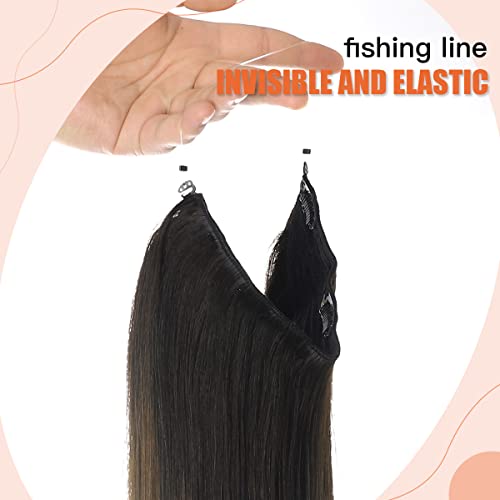 22 Inch Ombre Human Hair Wire Halo Hair Extension - Image 33