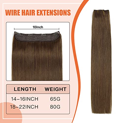 22 Inch Ombre Human Hair Wire Halo Hair Extension - Image 36