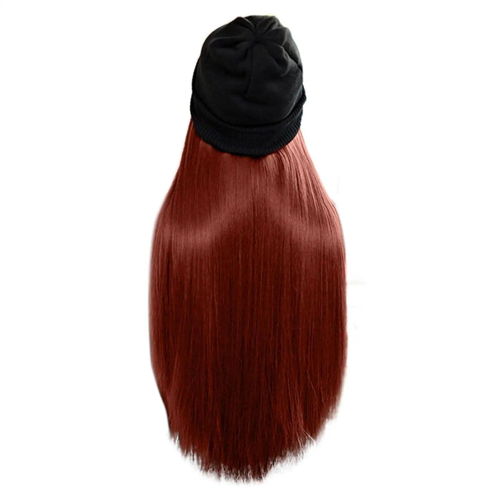 Beanie Hat Wig With 28 Inch Hair Attached - Image 4