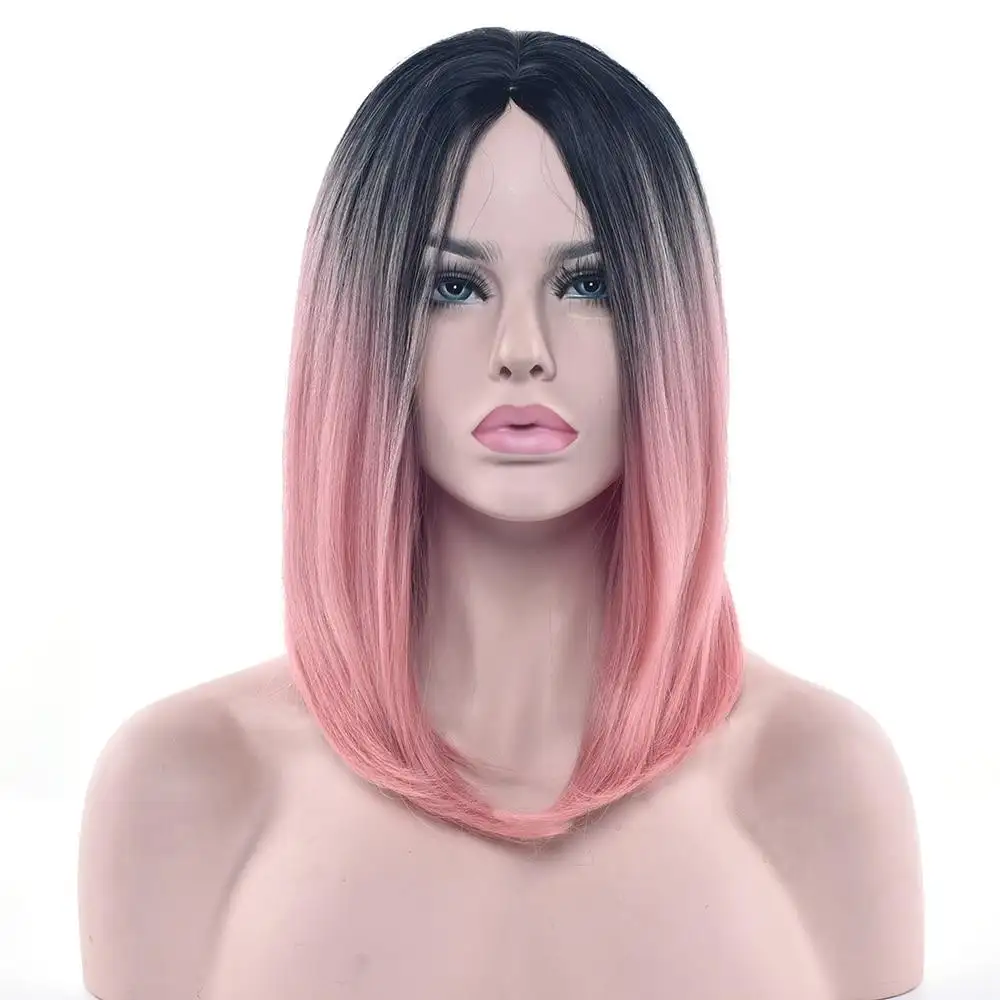 Black Ombre Rooted to Pastel Shade Cosplay Wig - Image 2