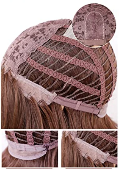 Blonde Wavy 22 Inch Hair Wig with Curtain Bangs - Image 6