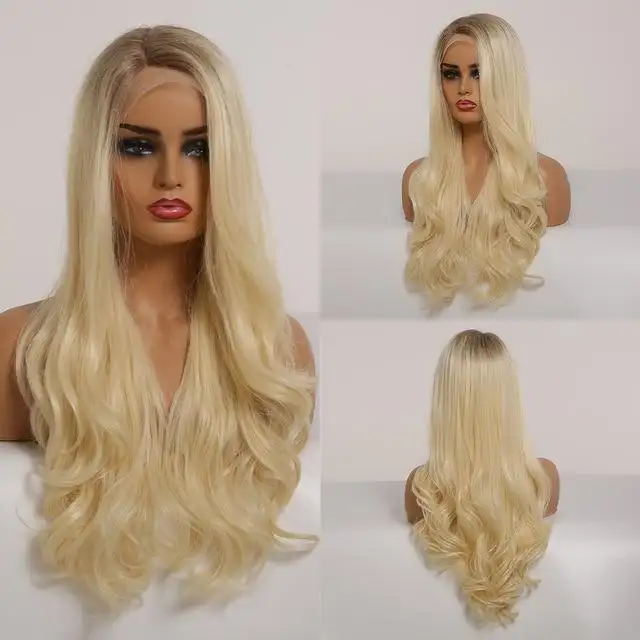 Carissa | Rooted Honey Brown to Blonde Ombre Lace Wig - Image 2