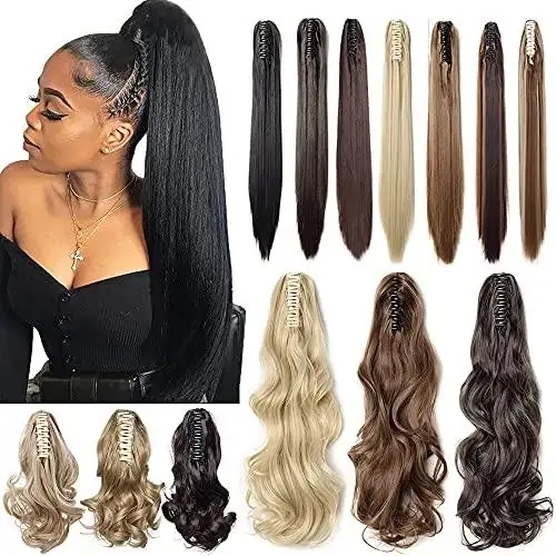 Clip in Jaw Ponytail Hairpiece Hair Extension - Image 15