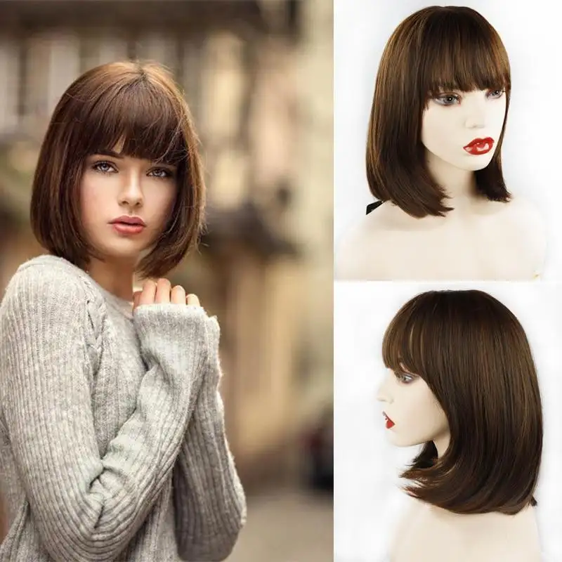 Coral Synthetic Heat Resistant Bob Wig
