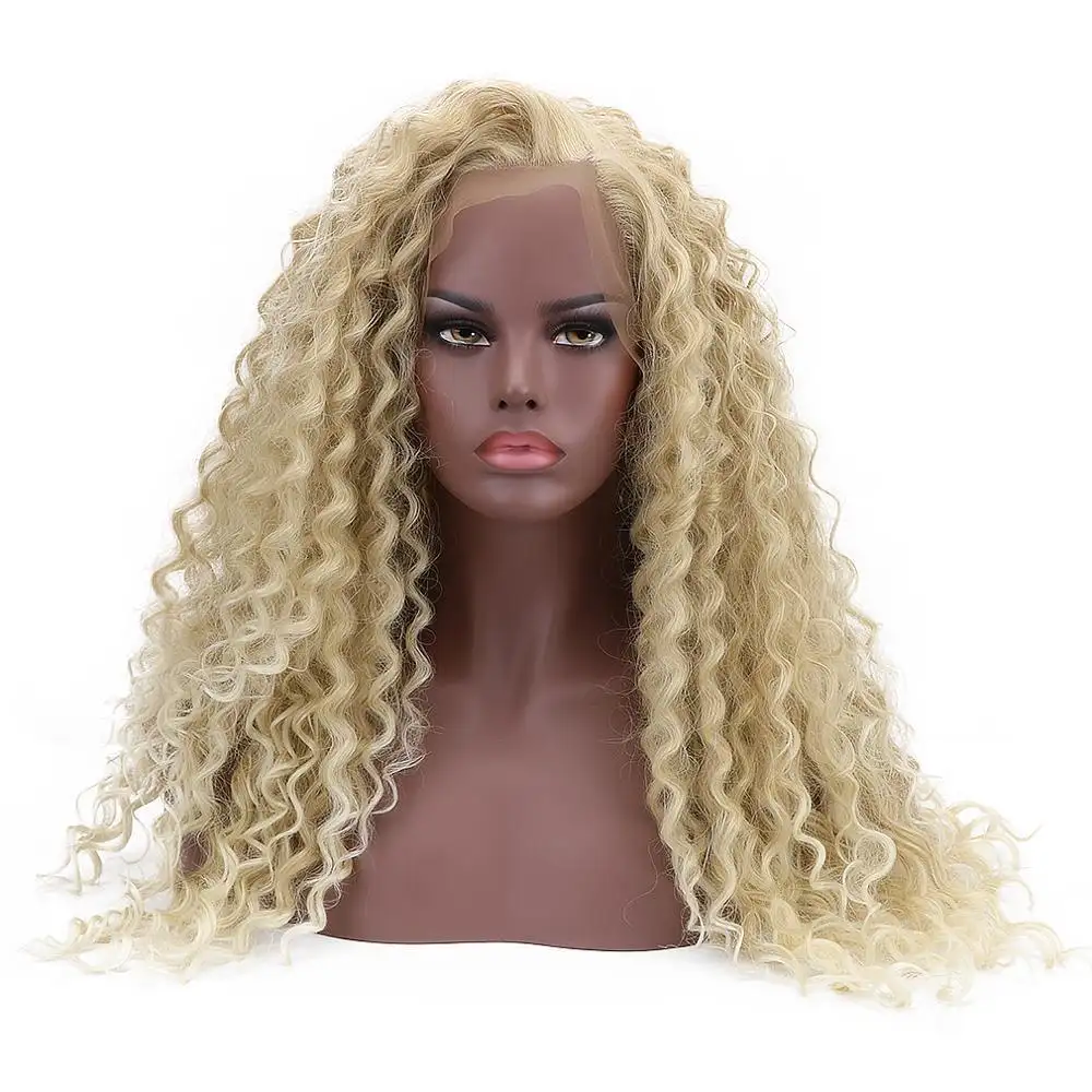 Curly Bohemian Natural Part 24'' Long Synthetic 15*4.5 Swiss Lace Front Wig