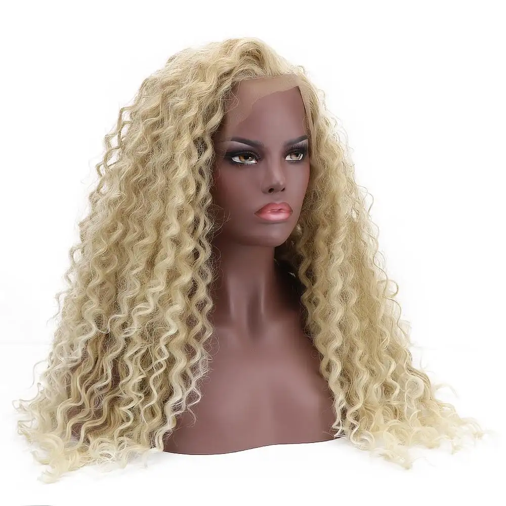 Curly Bohemian Natural Part 24'' Long Synthetic 15*4.5 Swiss Lace Front Wig - Image 2