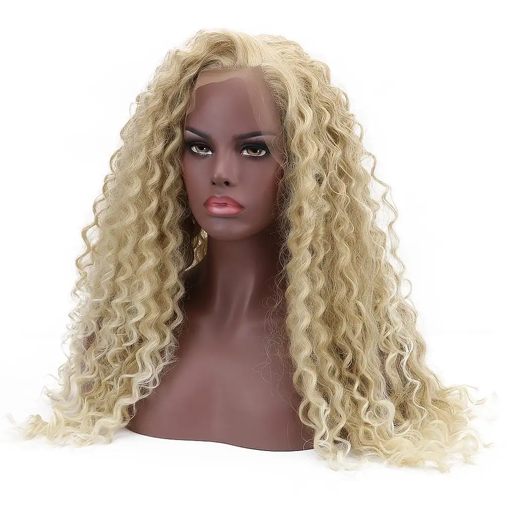 Curly Bohemian Natural Part 24'' Long Synthetic 15*4.5 Swiss Lace Front Wig - Image 3