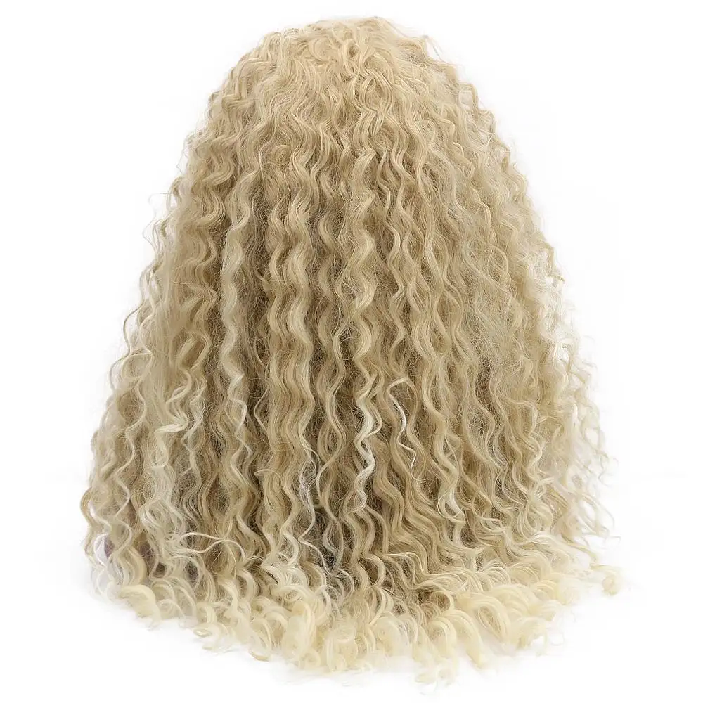 Curly Bohemian Natural Part 24'' Long Synthetic 15*4.5 Swiss Lace Front Wig - Image 4