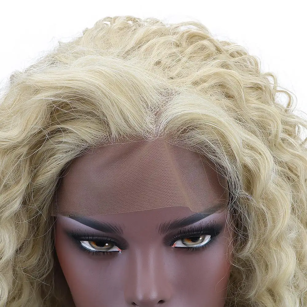 Curly Bohemian Natural Part 24'' Long Synthetic 15*4.5 Swiss Lace Front Wig - Image 5