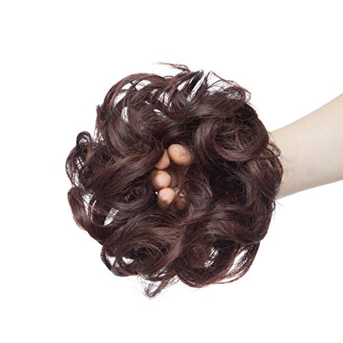 Curly Messy Hair Bun Extension Updo Hairpiece