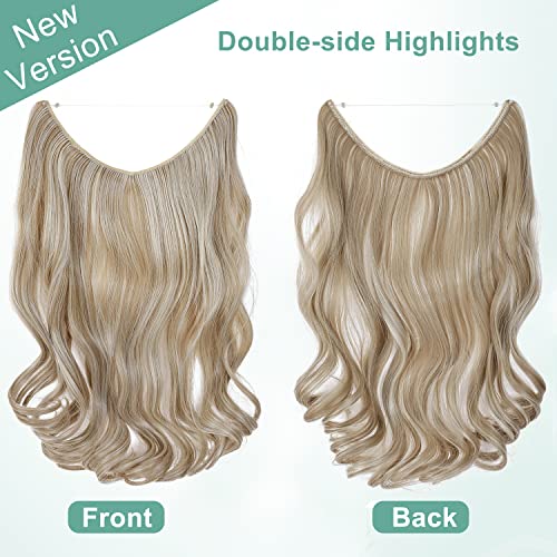Curly Synthetic Halo Hair Extensions - Image 122