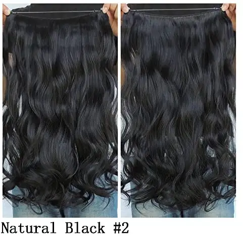 Curly Synthetic Halo Hair Extensions 20" - Image 10