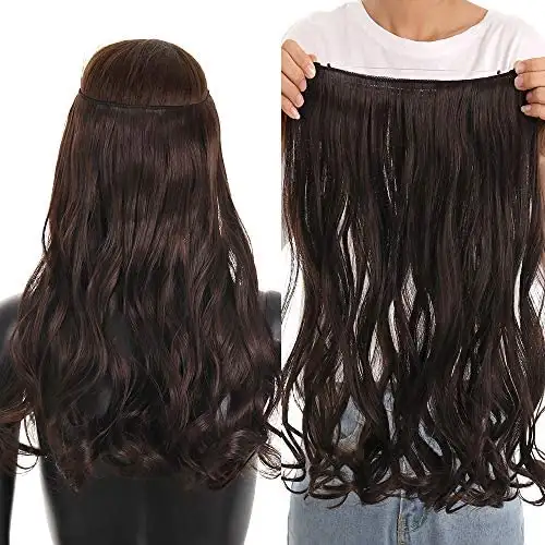 Curly Synthetic Halo Hair Extensions 20" - Image 18