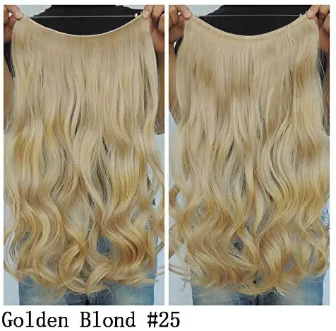 Curly Synthetic Halo Hair Extensions 20" - Image 24