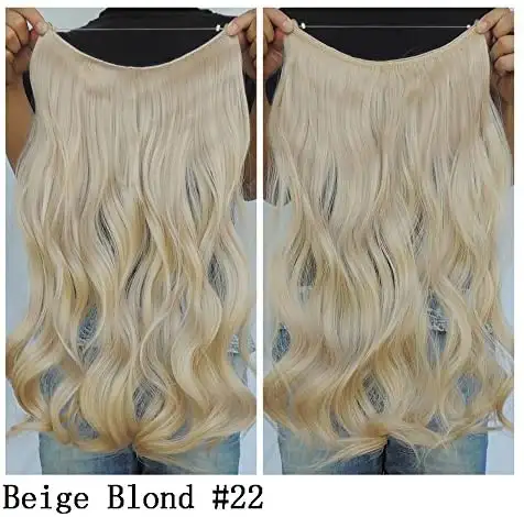 Curly Synthetic Halo Hair Extensions 20" - Image 25