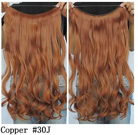 Curly Synthetic Halo Hair Extensions 20" - Image 30