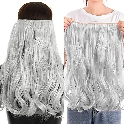 Curly Synthetic Halo Hair Extensions 20" - Image 31