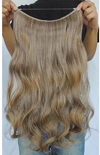 Curly Synthetic Halo Hair Extensions 20" - Image 5