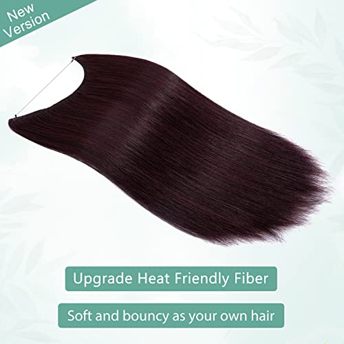 Curly Synthetic Halo Hair Extensions - Image 92