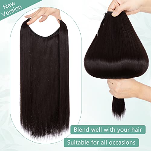 Curly Synthetic Halo Hair Extensions - Image 99