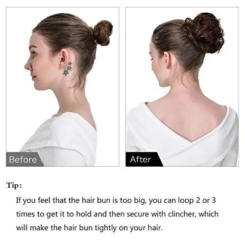 Curly Updo Synthetic Messy Hair Bun Extension - Image 12