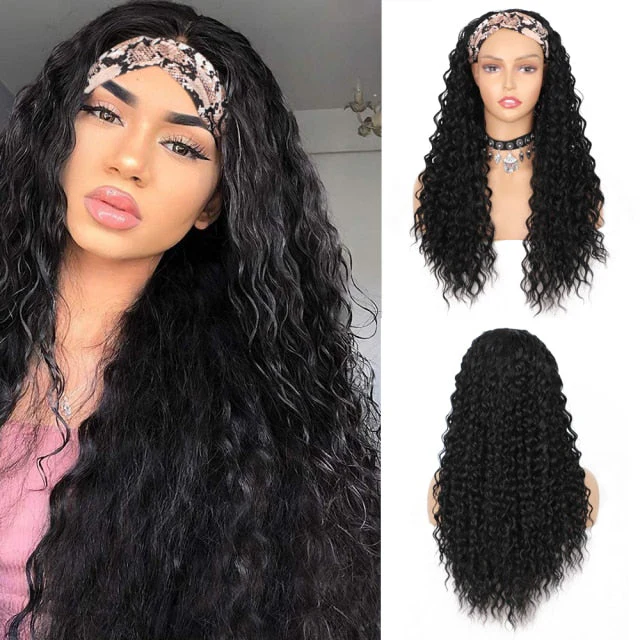 Deep Wave Heat Friendly Headband Wig - Image 2