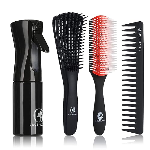 Detangling Hair Brush Set with Hair Spray bottle