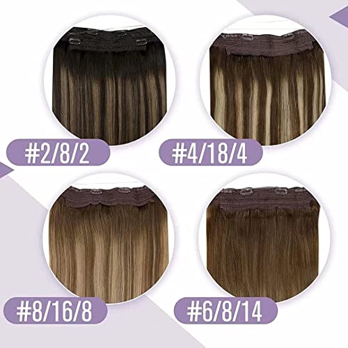 Fish Line Halo Hair Extensions with Clips - Image 63