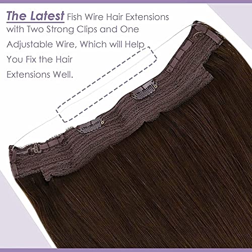Fish Line Halo Hair Extensions with Clips - Image 91