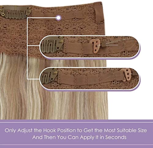 Fish Line Halo Hair Extensions with Clips - Image 92