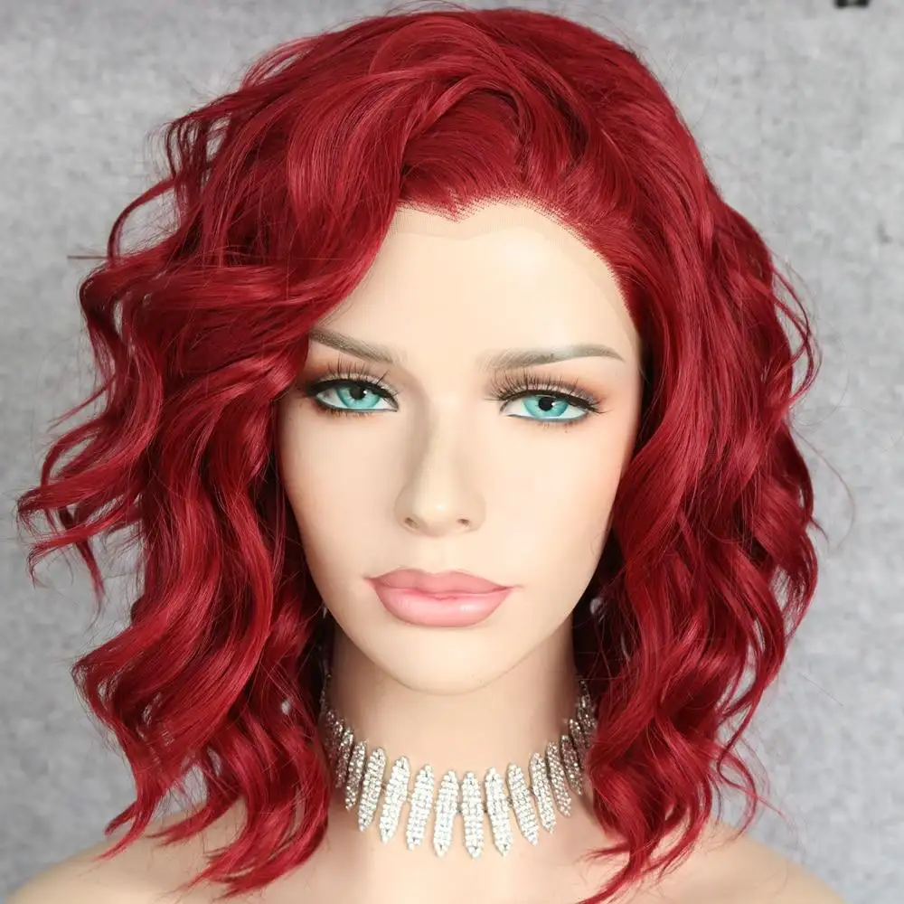 Free Parting Curly Hand-Tied Heat Resistant Fibre Wig
