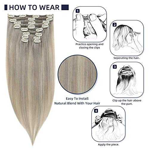 Real Human Hair Extension Clip Ins 120 Grams 7 Pcs - Image 38