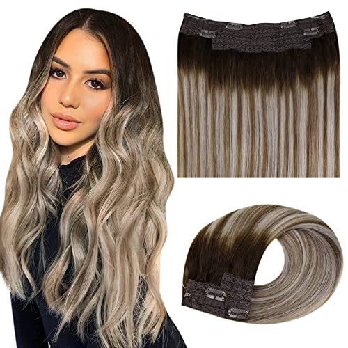 Halo Wire Hair Extensions Human Hair - Image 117