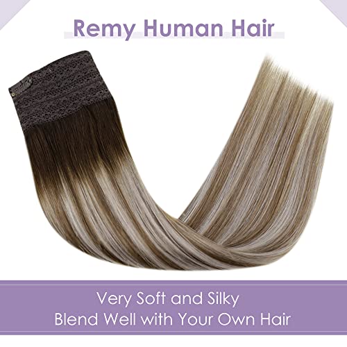 Halo Wire Hair Extensions Human Hair - Image 118