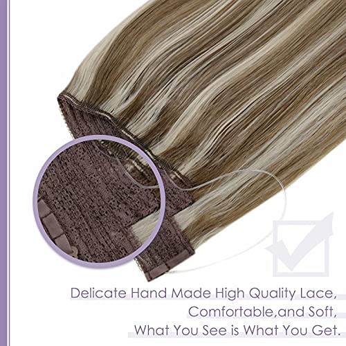 Halo Wire Hair Extensions Human Hair - Image 64