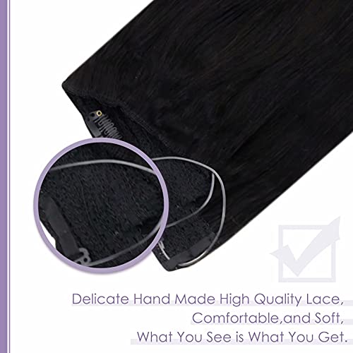 Halo Wire Hair Extensions Human Hair - Image 92
