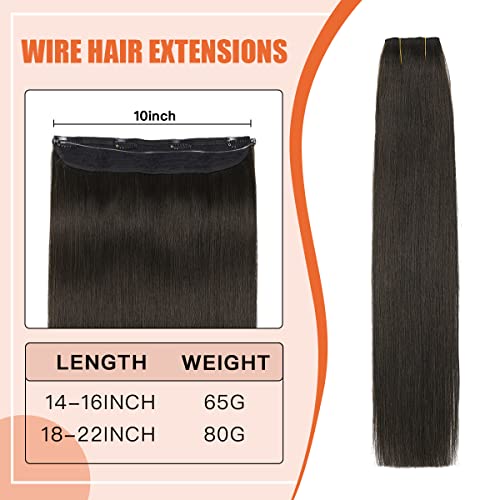 Halo Wire Human Hair Extensions - Image 16