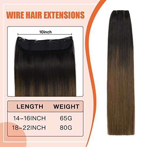 Halo Wire Human Hair Extensions - Image 23