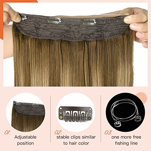 Halo Wire Human Hair Extensions - Image 60